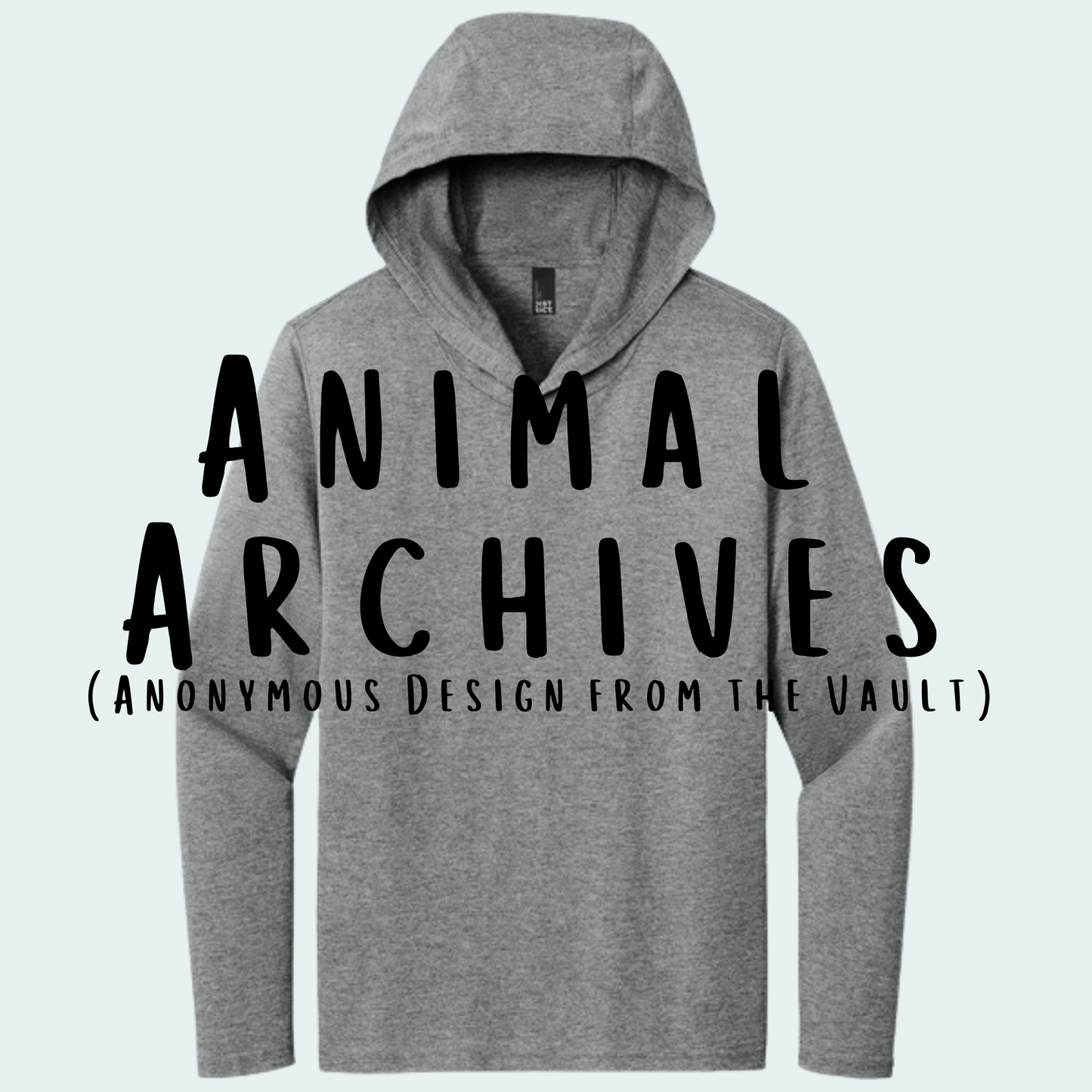 Animal Archives (Anonymous Design from the Vault) Hooded Long Sleeve Tee