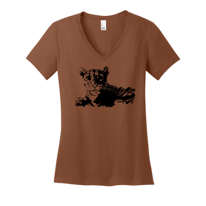 Clouded Leopard - Women's V-Neck Tee (LIMITED EDITION)