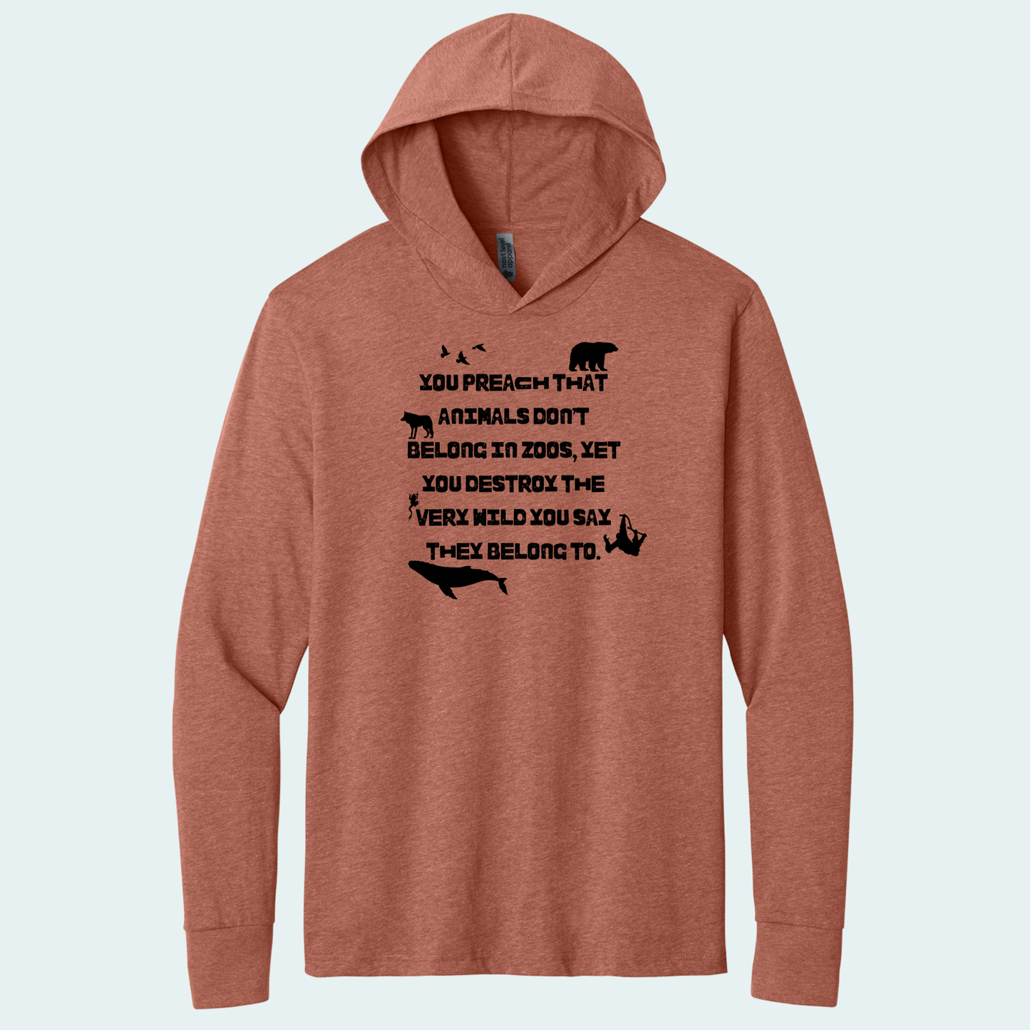 Preach Quote (Limited Edition for February) Hooded Long Sleeve Tee