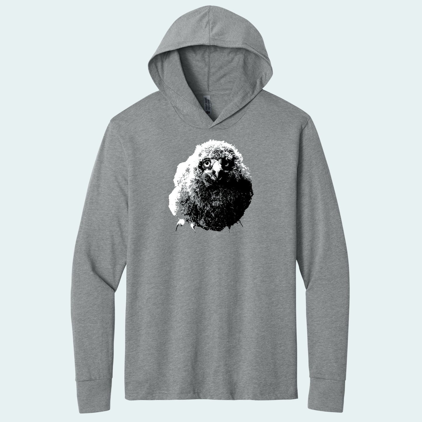 Snowy Owl Chick (Limited Edition for January) Hooded Long Sleeve Tee