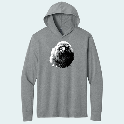 Snowy Owl Chick (Limited Edition for January) Hooded Long Sleeve Tee