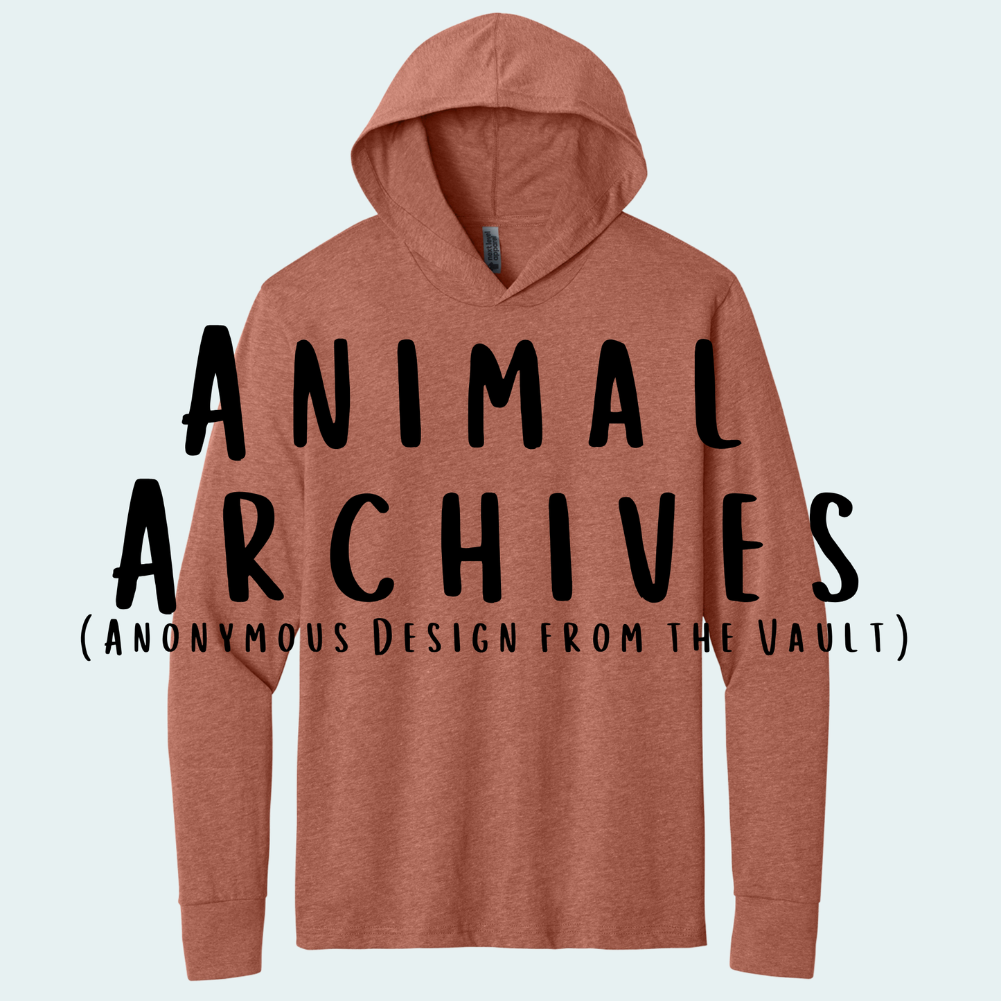 Animal Archives (Anonymous Design from the Vault) Hooded Long Sleeve Tee