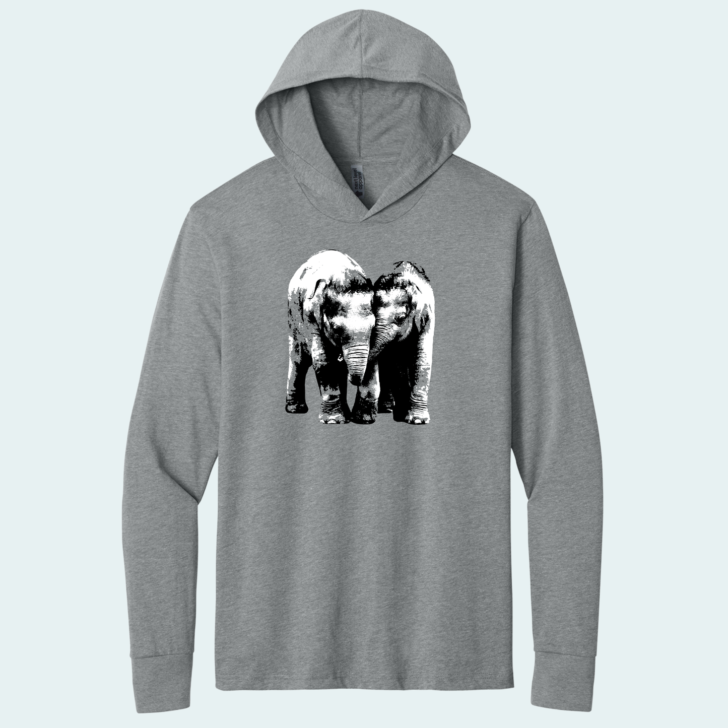 Baby Elephants (Limited Edition for January) Hooded Long Sleeve Tee