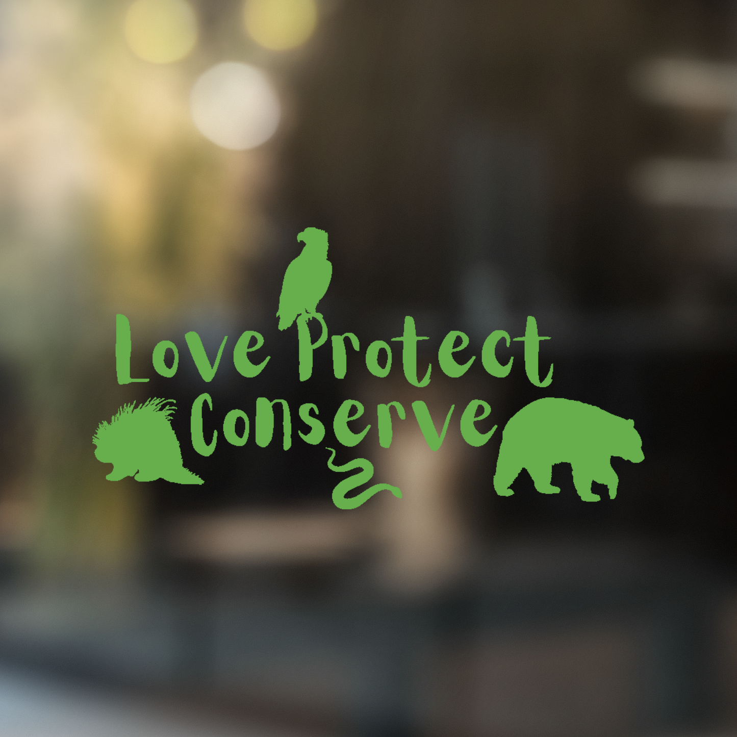 Morsa - Love Protect Conserve - Calcomanía de vinilo