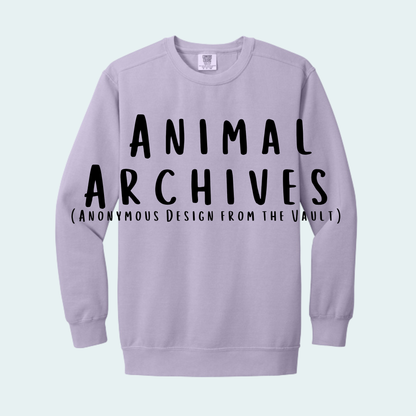 Animal Archives (Anonymous Design from the Vault) Comfort Color Crewneck