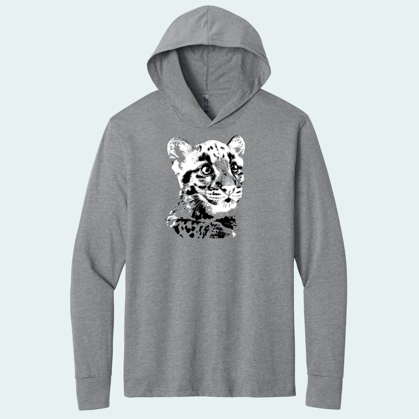 Clouded Leopard Cub (Limited Edition for January) Hooded Long Sleeve Tee
