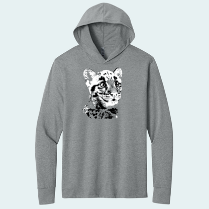 Clouded Leopard Cub (Limited Edition for January) Hooded Long Sleeve Tee