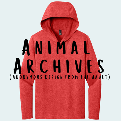 Animal Archives (Anonymous Design from the Vault) Hooded Long Sleeve Tee