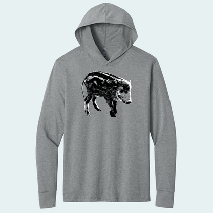 Red River Hog Piglet (Limited Edition for January) Hooded Long Sleeve Tee