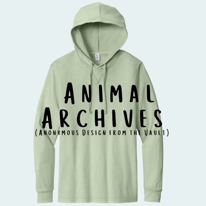 Animal Archives (Anonymous Design from the Vault) Organic Cotton Hoodie Tee