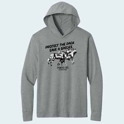 Painted Dog Research Fundraiser (Limited Edition for January) Hooded Long Sleeve Tee