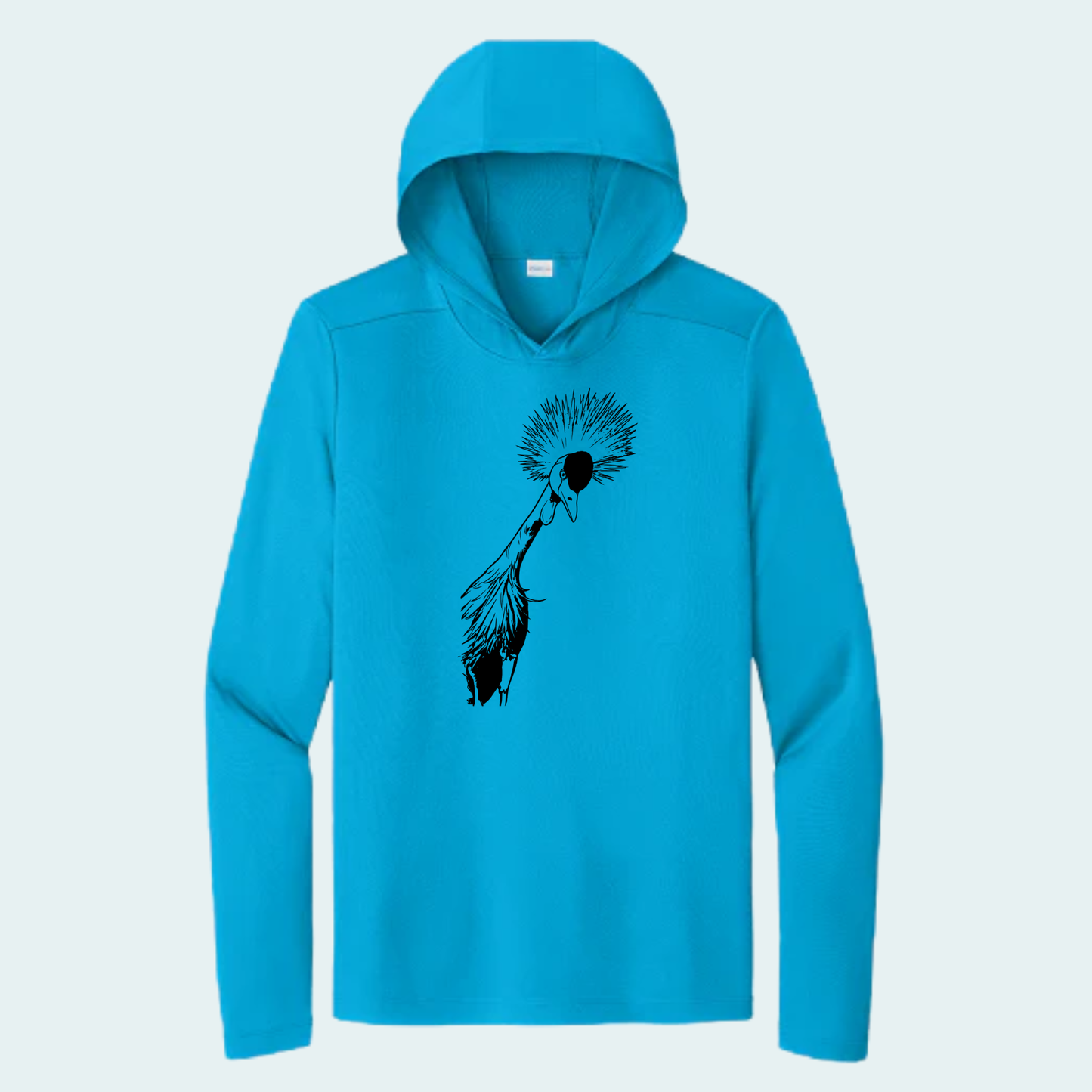 Grey Crowned Crane (Limited Edition for July) Athletic Hooded Tee
