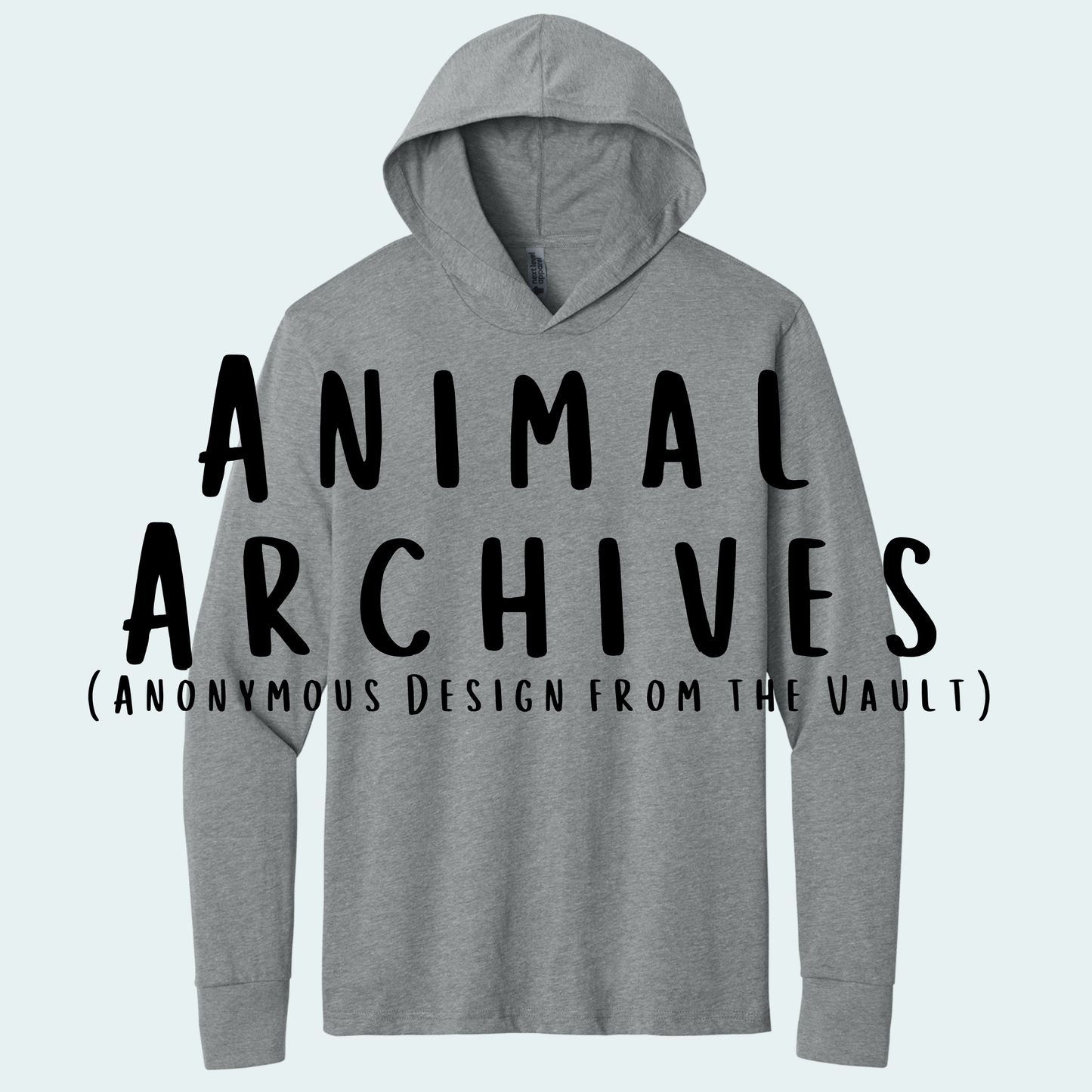 Animal Archives (Anonymous Design from the Vault) Hooded Long Sleeve Tee