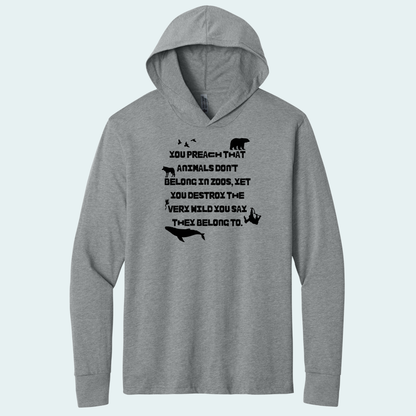 Preach Quote (Limited Edition for February) Hooded Long Sleeve Tee