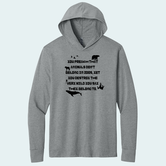 Preach Quote (Limited Edition for February) Hooded Long Sleeve Tee