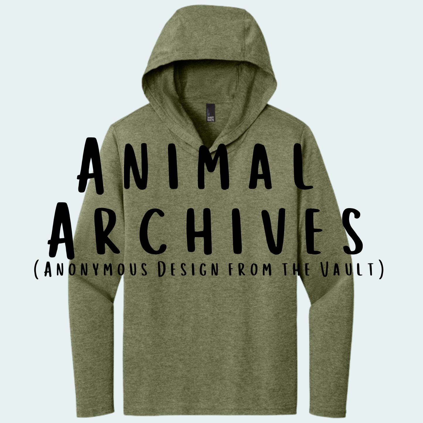 Animal Archives (Anonymous Design from the Vault) Hooded Long Sleeve Tee