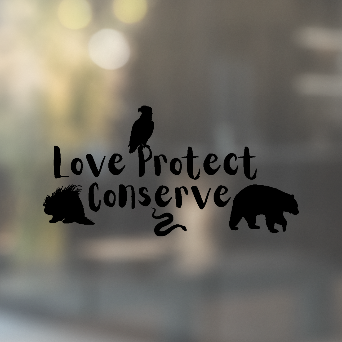 Morsa - Love Protect Conserve - Calcomanía de vinilo