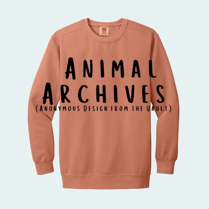 Animal Archives (Anonymous Design from the Vault) Comfort Color Crewneck