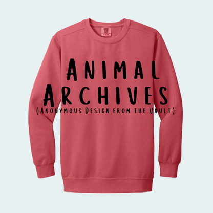 Animal Archives (Anonymous Design from the Vault) Comfort Color Crewneck