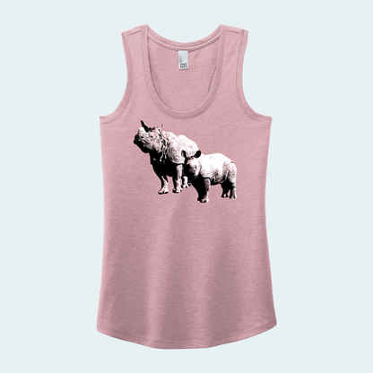 Rhino with Baby (Limited Edition for January) Women's Tank