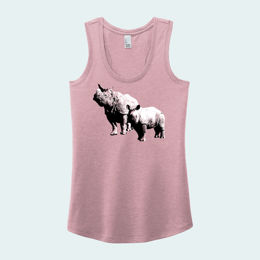 Rhino with Baby (Limited Edition for January) Women's Tank
