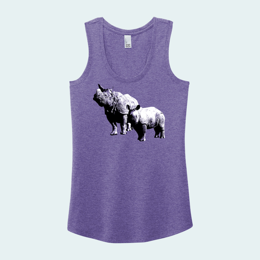 Rhino with Baby (Limited Edition for January) Women's Tank