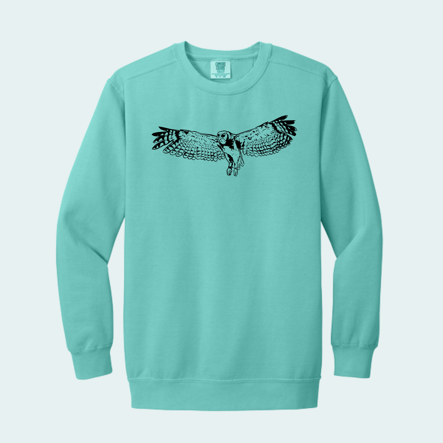 Verreaux's Eagle Owl (Limited Edition for August) Unisex Comfort Color Crewneck