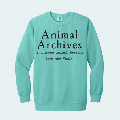 Animal Archives (Anonymous Animal Designs from the Vault) Unisex Comfort Color Crewneck