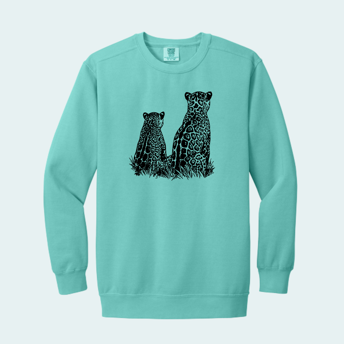 Two Jaguars -Fundraiser for Wild Cat Research and Management (Limited Edition for October) Unisex Comfort Color Crewneck