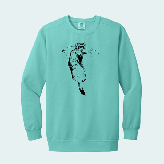 Black Footed Ferret (Limited Edition for September) Unisex Comfort Color Crewneck