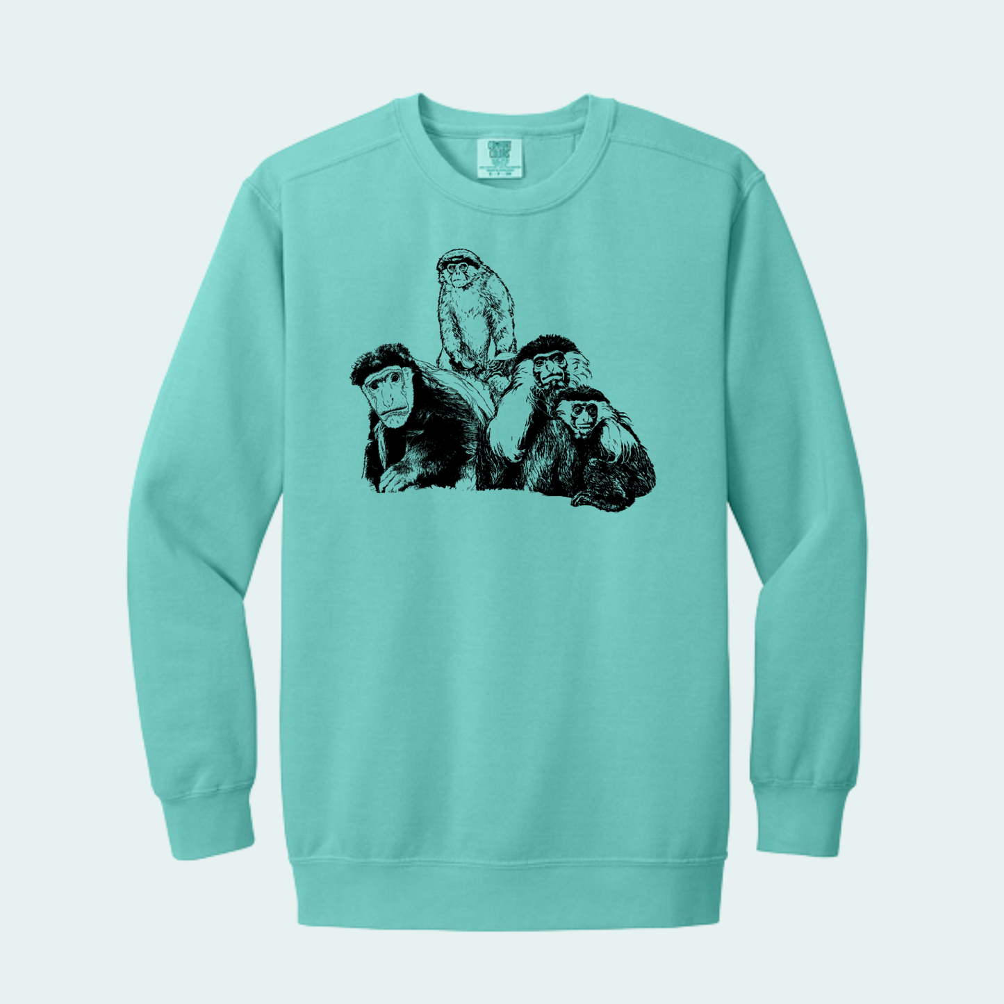 Colobus Mixed Species Fundraiser (Limited Edition for August) Unisex Comfort Color Crewneck
