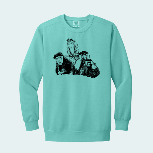 Colobus Mixed Species Fundraiser (Limited Edition for August) Unisex Comfort Color Crewneck