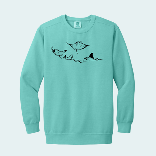 Cownose Rays (Limited Edition for October) Unisex Comfort Color Crewneck