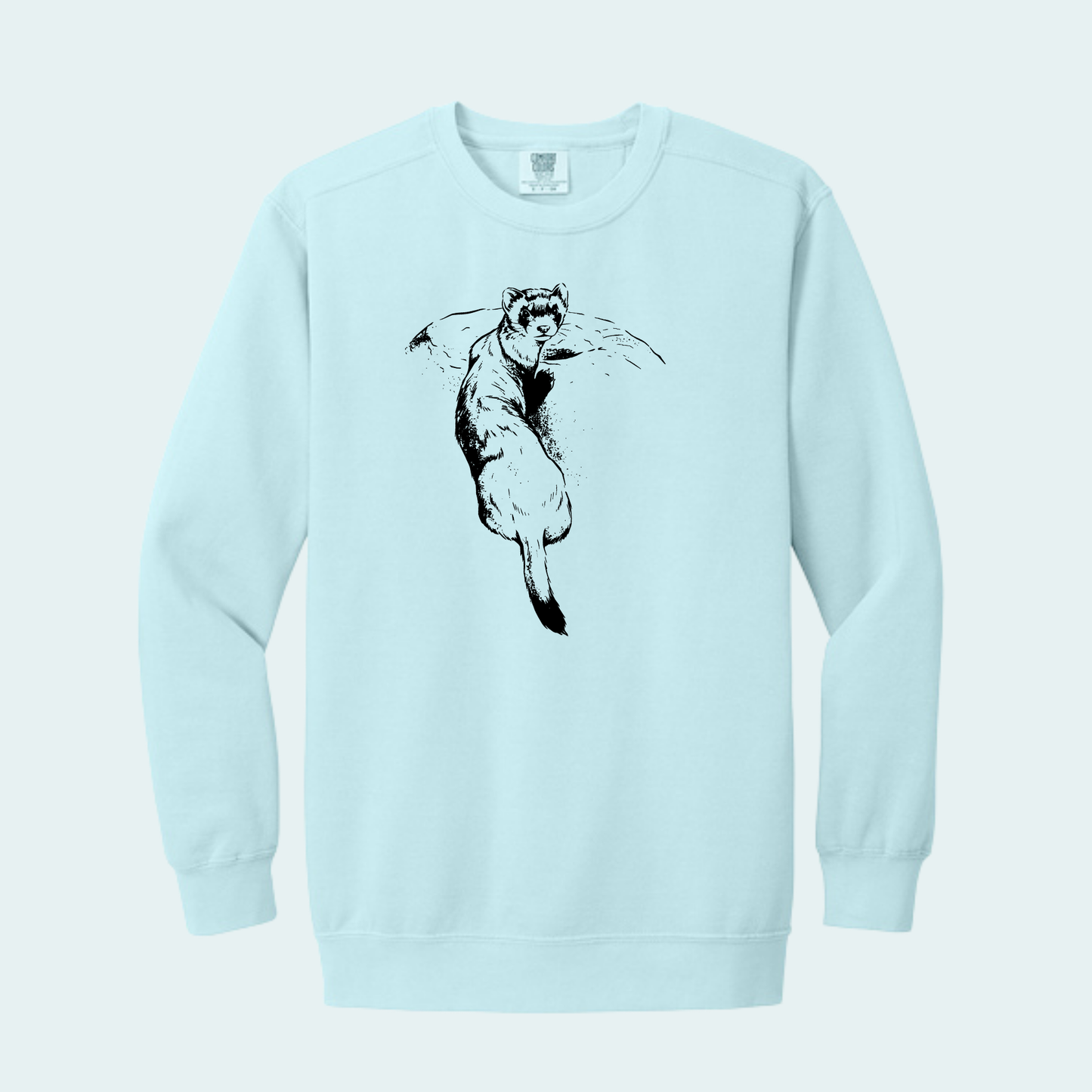 Black Footed Ferret (Limited Edition for September) Unisex Comfort Color Crewneck