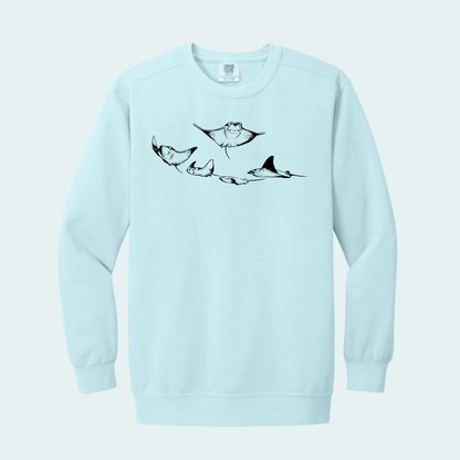 Cownose Rays (Limited Edition for October) Unisex Comfort Color Crewneck