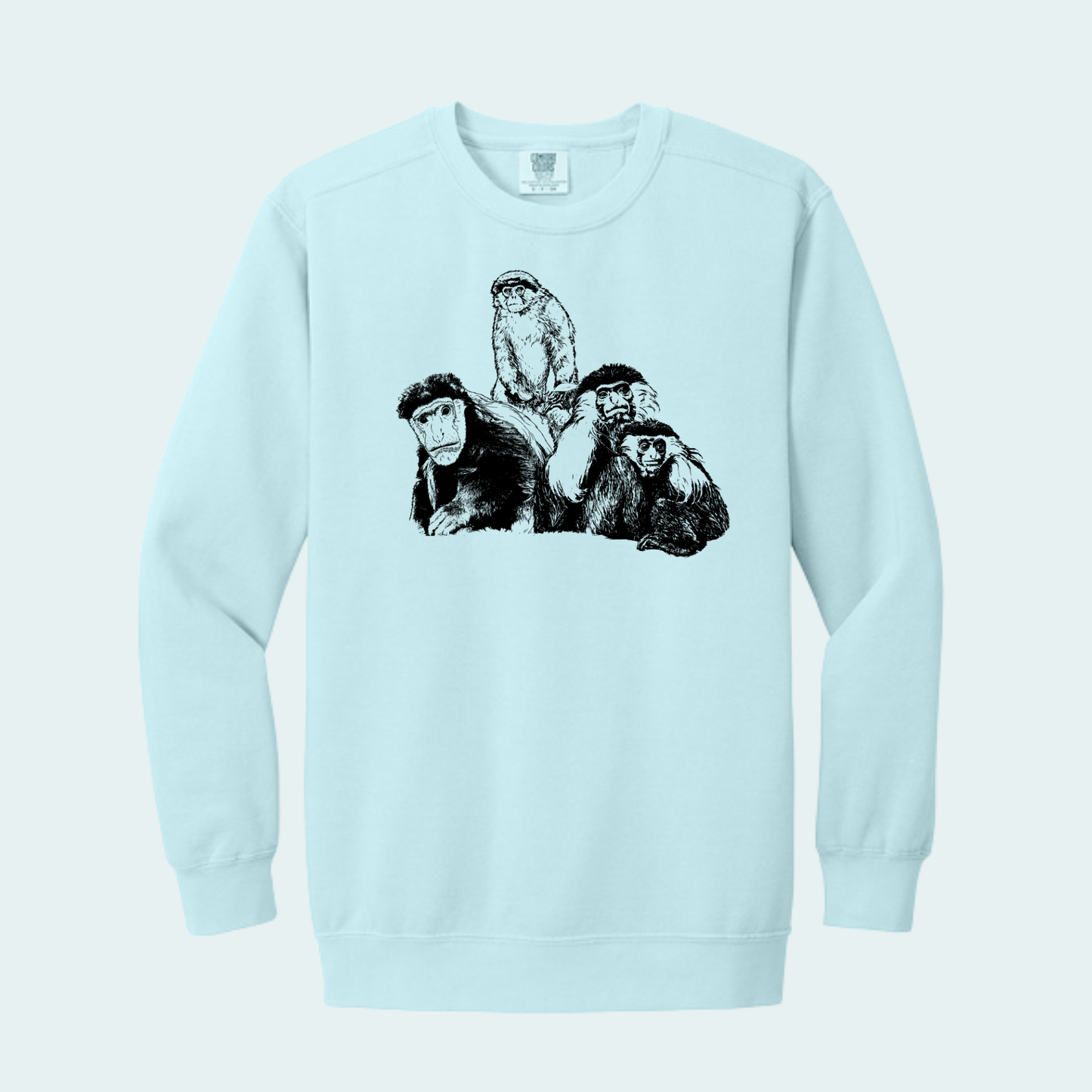 Colobus Mixed Species Fundraiser (Limited Edition for August) Unisex Comfort Color Crewneck