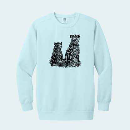 Two Jaguars -Fundraiser for Wild Cat Research and Management (Limited Edition for October) Unisex Comfort Color Crewneck