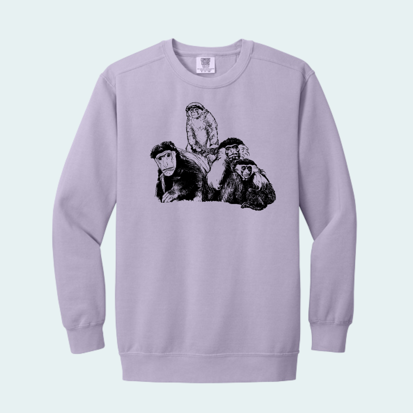 Colobus Mixed Species Fundraiser (Limited Edition for August) Unisex Comfort Color Crewneck