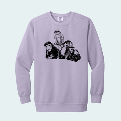 Colobus Mixed Species Fundraiser (Limited Edition for August) Unisex Comfort Color Crewneck