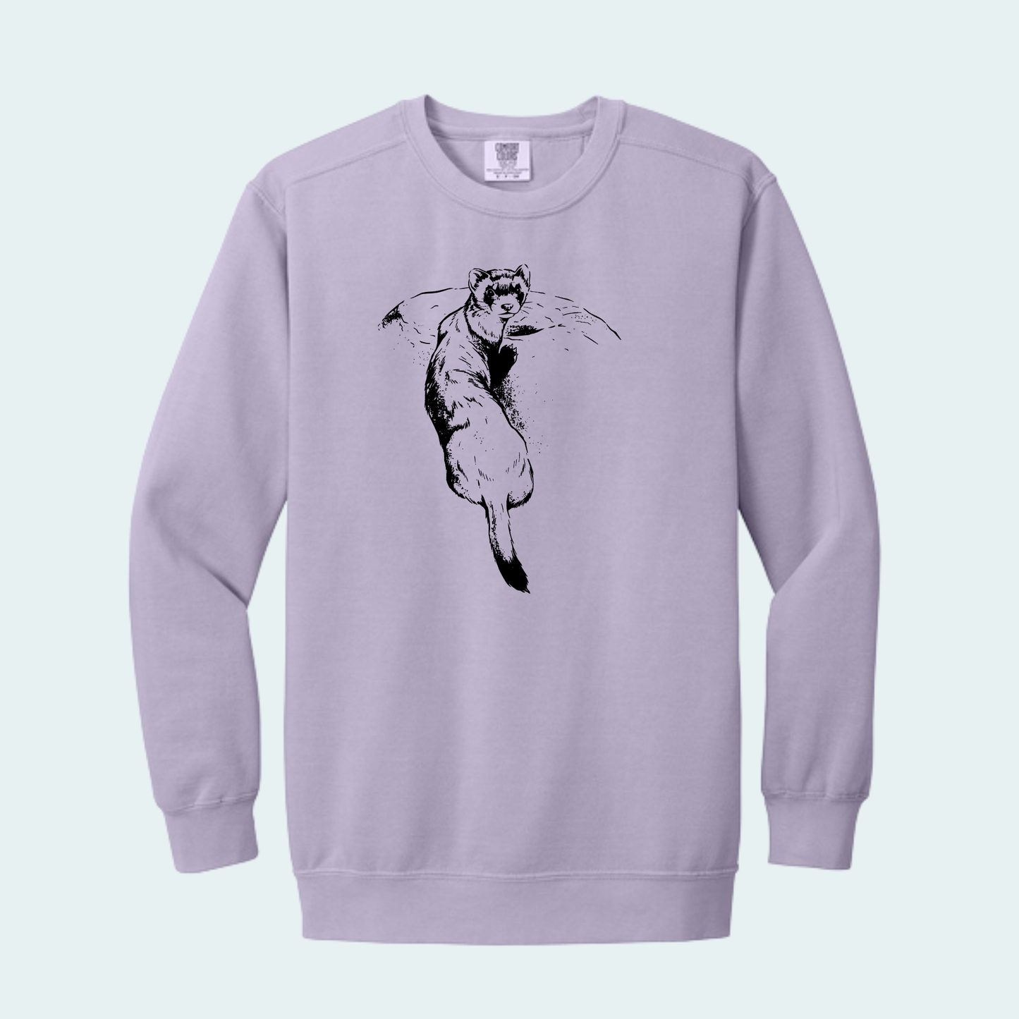Black Footed Ferret (Limited Edition for September) Unisex Comfort Color Crewneck