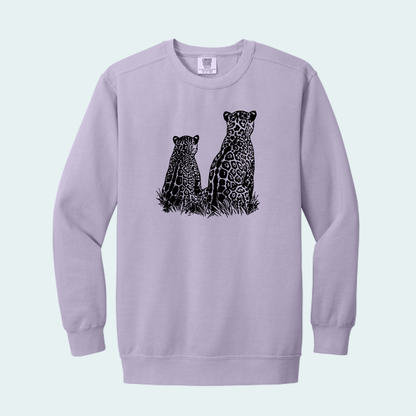 Two Jaguars -Fundraiser for Wild Cat Research and Management (Limited Edition for October) Unisex Comfort Color Crewneck