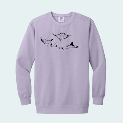 Cownose Rays (Limited Edition for October) Unisex Comfort Color Crewneck