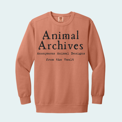 Animal Archives (Anonymous Animal Designs from the Vault) Unisex Comfort Color Crewneck