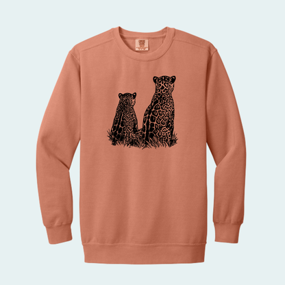 Two Jaguars -Fundraiser for Wild Cat Research and Management (Limited Edition for October) Unisex Comfort Color Crewneck