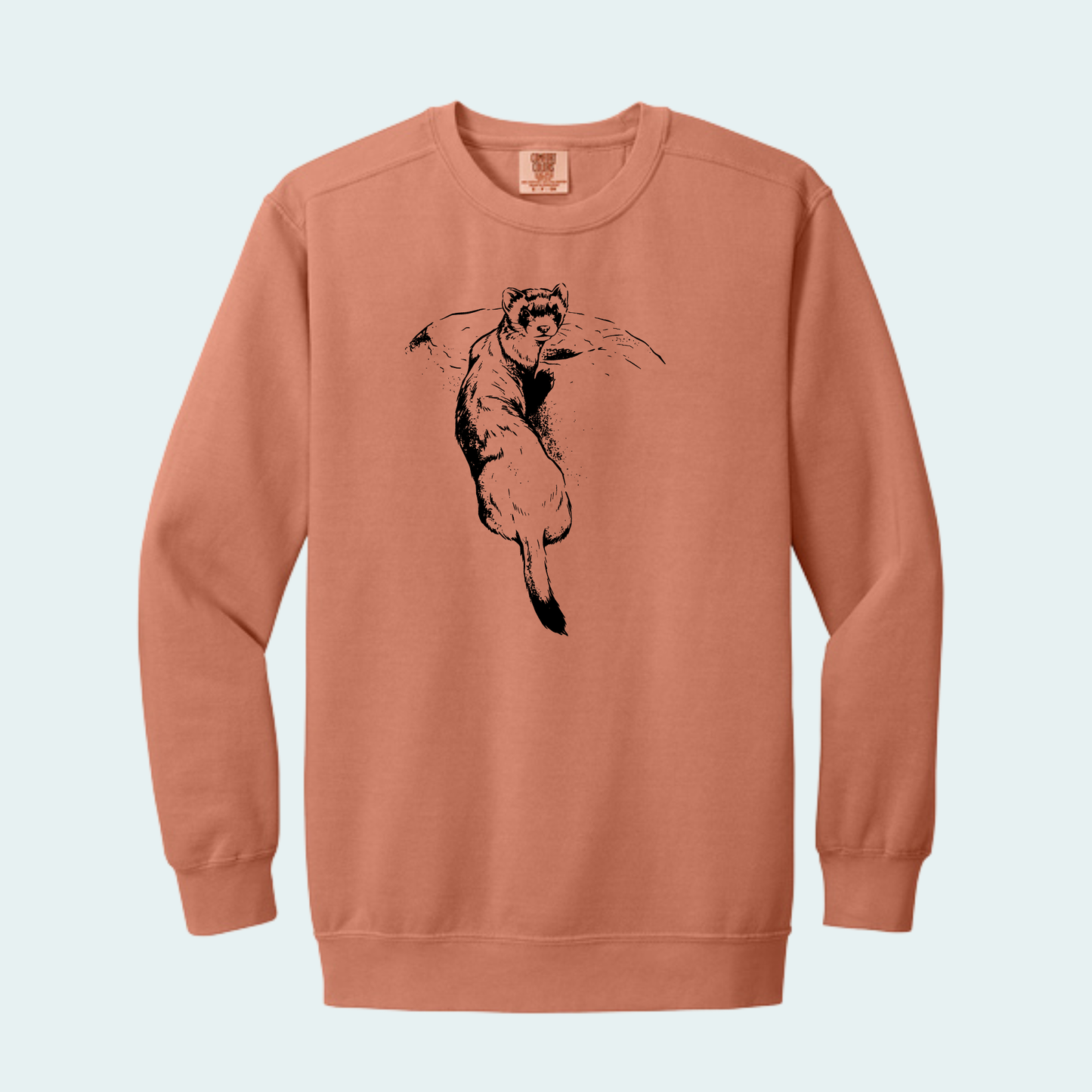 Black Footed Ferret (Limited Edition for September) Unisex Comfort Color Crewneck