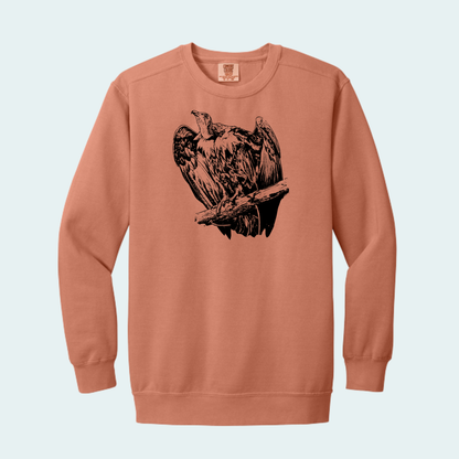 Hooded Vulture (Limited Edition for September) Unisex Comfort Color Crewneck