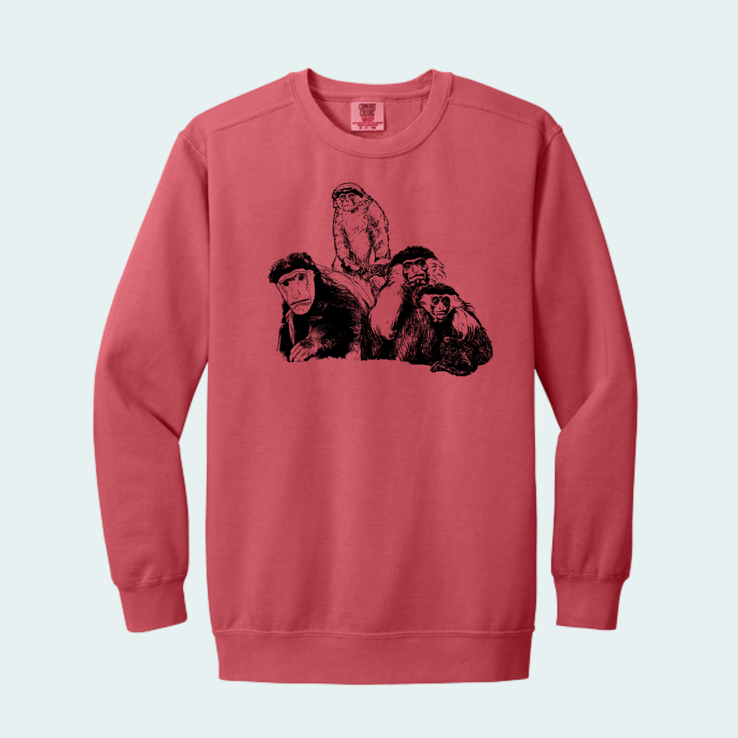 Colobus Mixed Species Fundraiser (Limited Edition for August) Unisex Comfort Color Crewneck