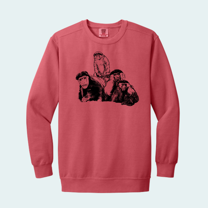 Colobus Mixed Species Fundraiser (Limited Edition for August) Unisex Comfort Color Crewneck