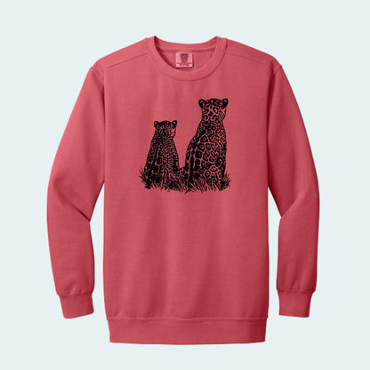 Two Jaguars -Fundraiser for Wild Cat Research and Management (Limited Edition for October) Unisex Comfort Color Crewneck