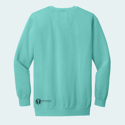 Asian Bull Elephant Fundraiser (Limited Edition for August) Unisex Comfort Color Crewneck